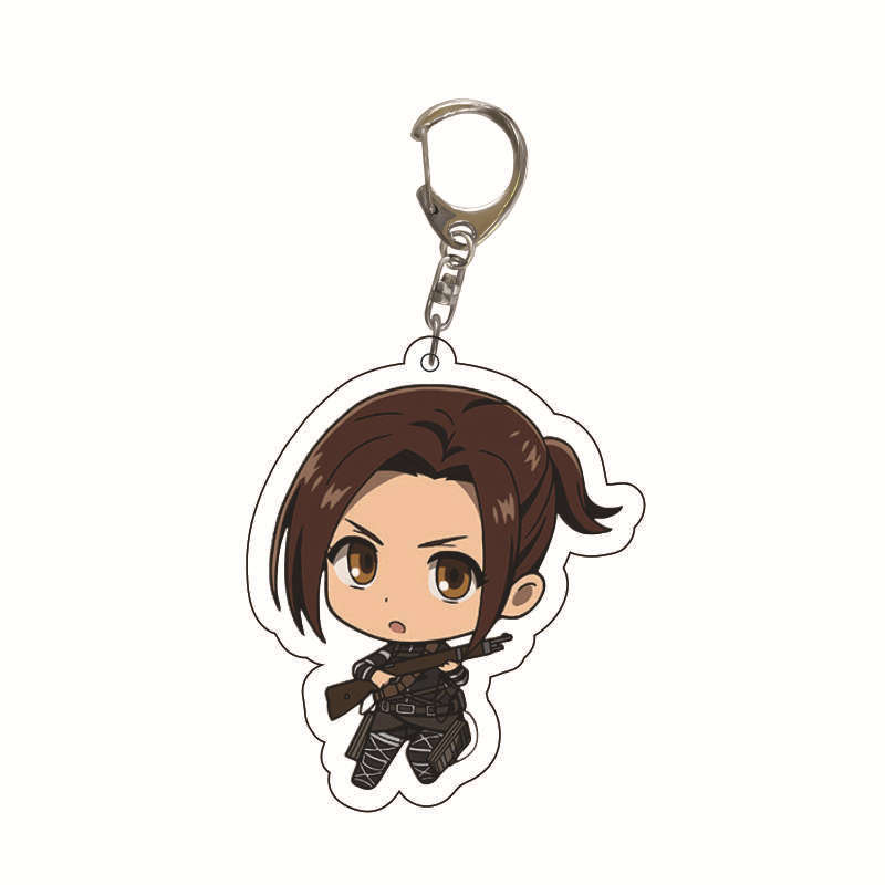 Picture of Attack on Titan Peripheral Pendant Comic Alan Will Soldier Double-Sided Acrylic Keychain School Bag Cross-Border