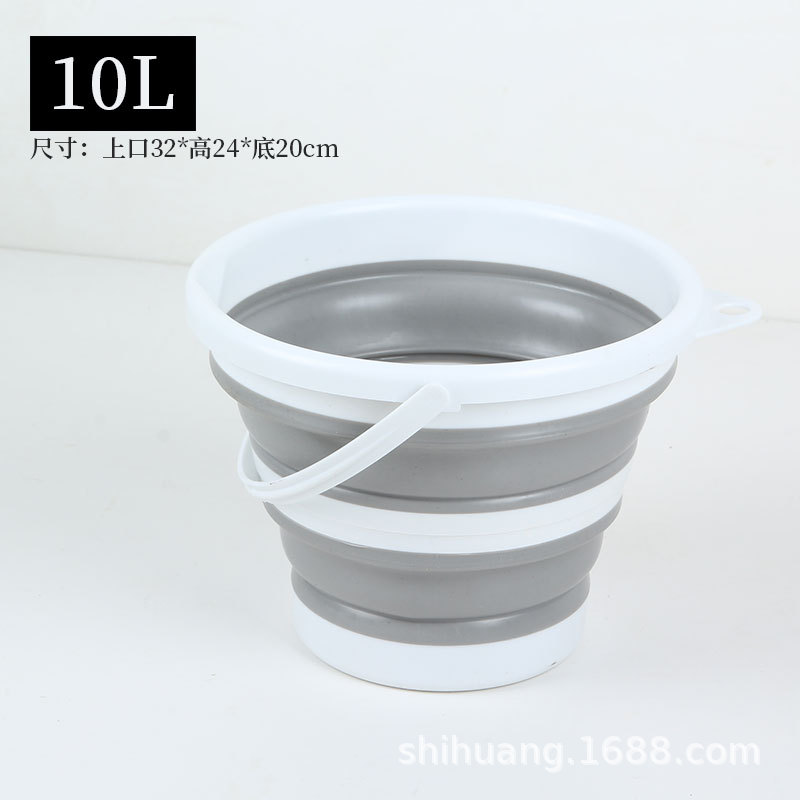 Picture of Foldable Bucket Bucket Portable Travel Multifunctional Small Bucket Household Retractable Bucket Car Washing Bucket Bucket Art Storage