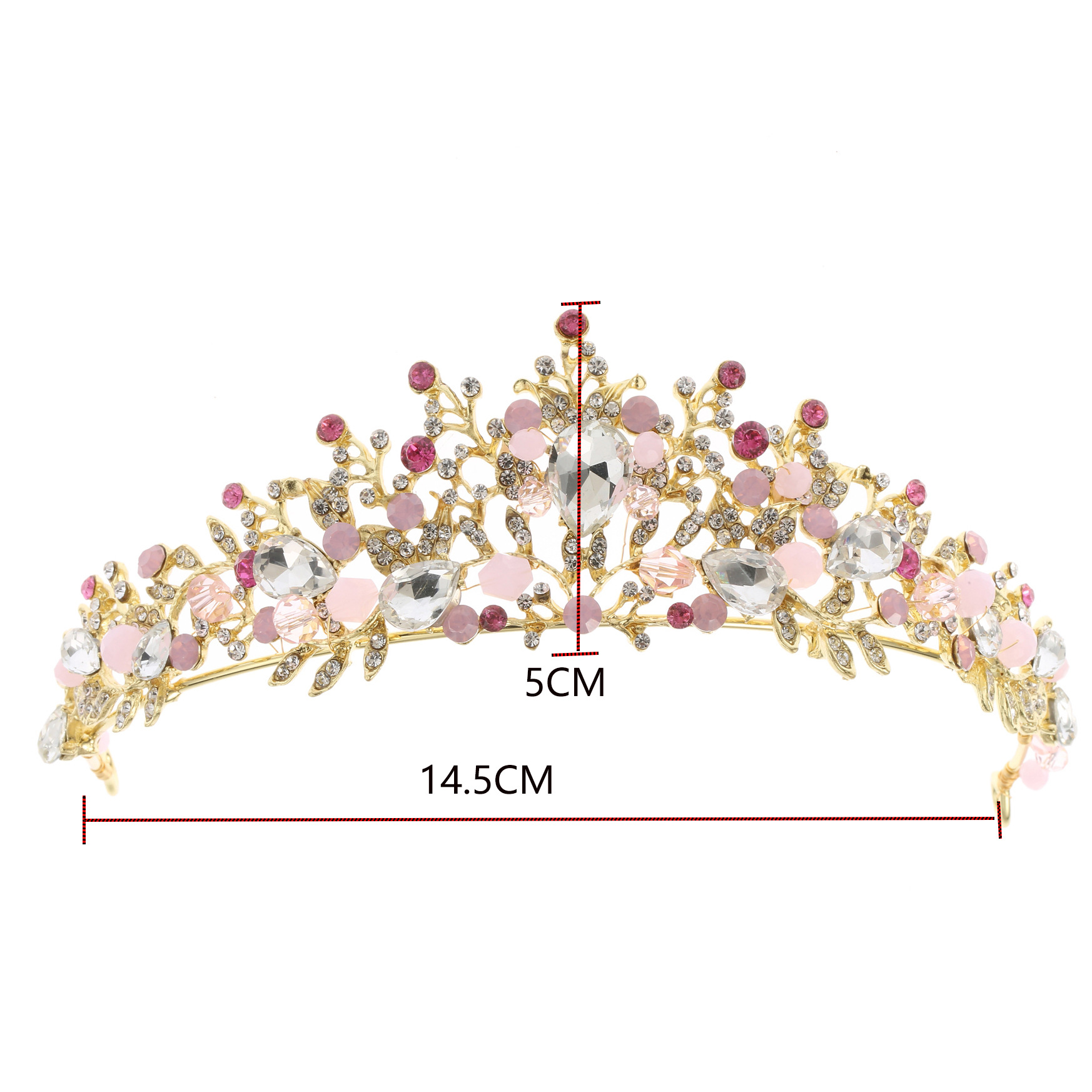 Picture of Cross-border birthday crown headband bride headdress party rhinestone hair accessories birthday hat alloy Crown wholesale
