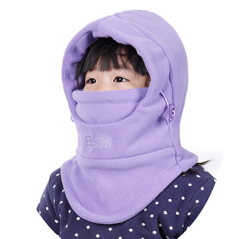 Picture of Hat Autumn and Winter Genuine Kidsren's Neck Scarf Hood Double-Layer Thickeneded Cold-Proof Warm Hat Kidsren Going to School Windproof Hood