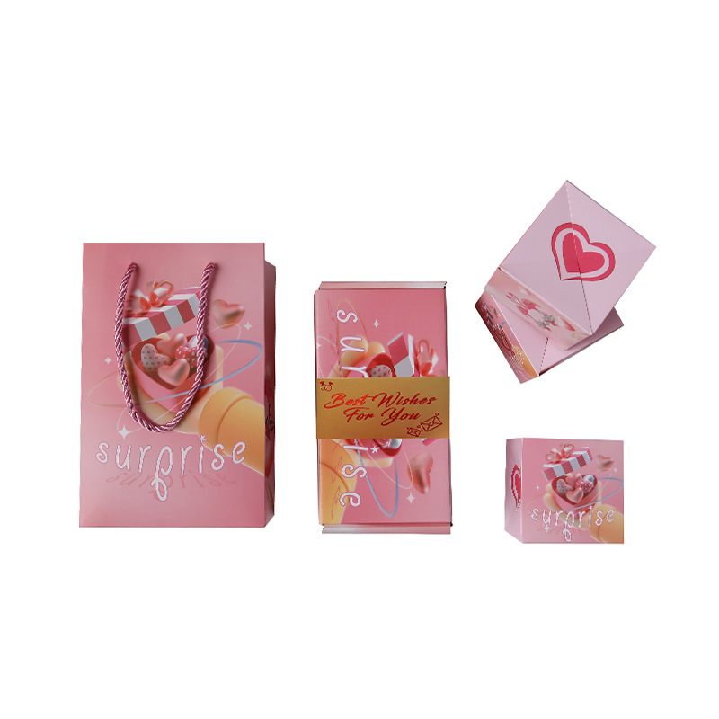 Picture of Shake the sound of the same birthday red envelope surprise bounce box flying folding explosion catapult red envelope creative gift box