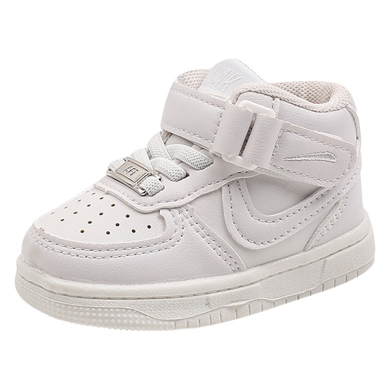 Spring and Autumn new children's sneaker boys' high-top sneakers girls' white shoes Korean-style toddler shoes kids' basketball shoes