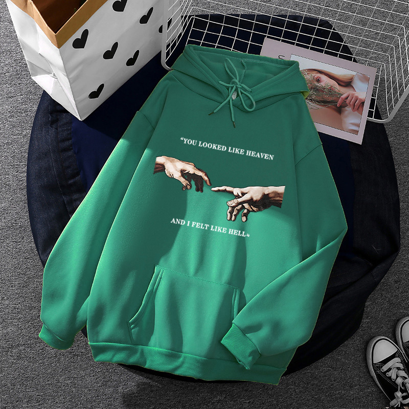 Picture of 2021 cross-border European and American wind cross-border foreign trade loose support small batch LOGO printing hoodie a generation of hair