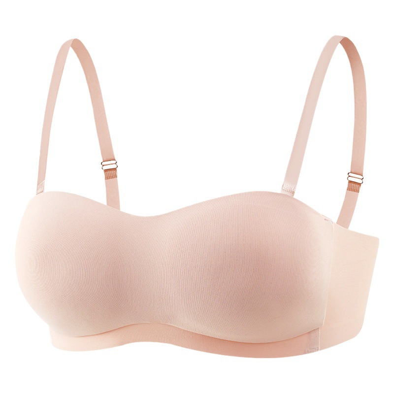 Summer New Strapless Strapless Underwear Women's Small Chest Push-up Anti-light Thin Push-up Non-slip Invisible Bra