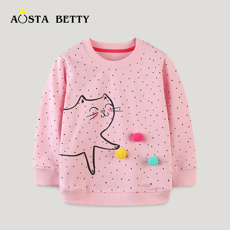 Picture of Cross-Border Supply of New Autumn Children's Sweatshirts, European and American Style Girls' Long-Sleeved Printed Round Neck Tops, New Autumn Models