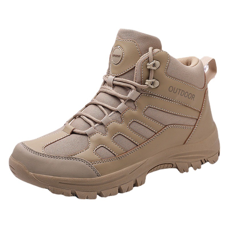 Cross-border Large Size Autumn and Winter Mid-help Outdoor Hiking Shoes Men's Casual Hiking Shoes Men's Camping Training Shoes Desert Boots Men