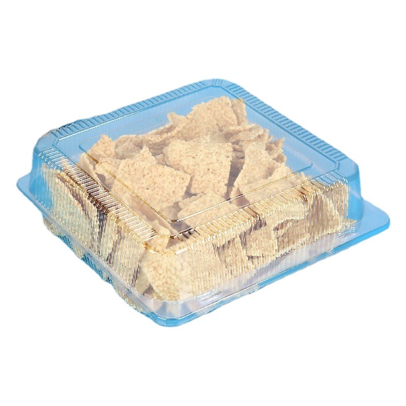 Disposable transparent plastic box with lid preservation box pastry egg tart packing box Western sushi bread box 323