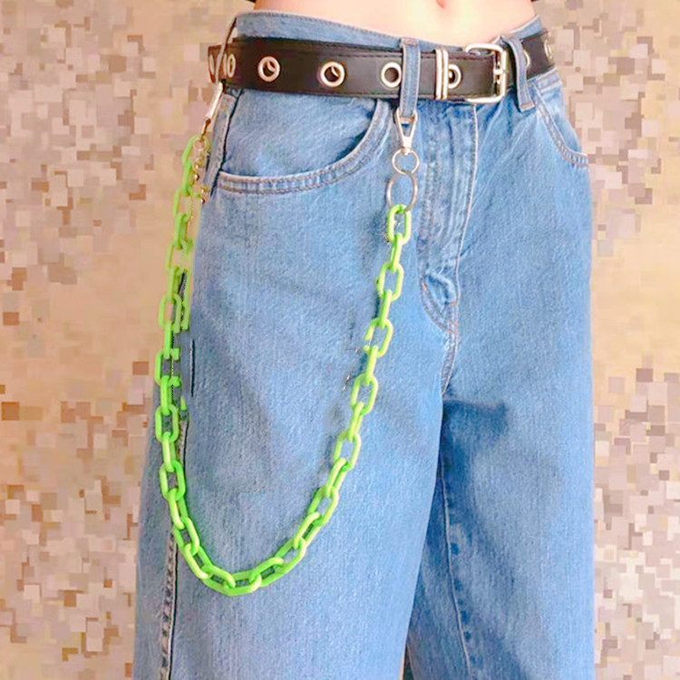 Picture of Removable Resin Chain Pants Chain Korean Green Fluorescent Pants Chain Ins Trendy Brand Hip-hop Pants Waist Chain Hanging Chain