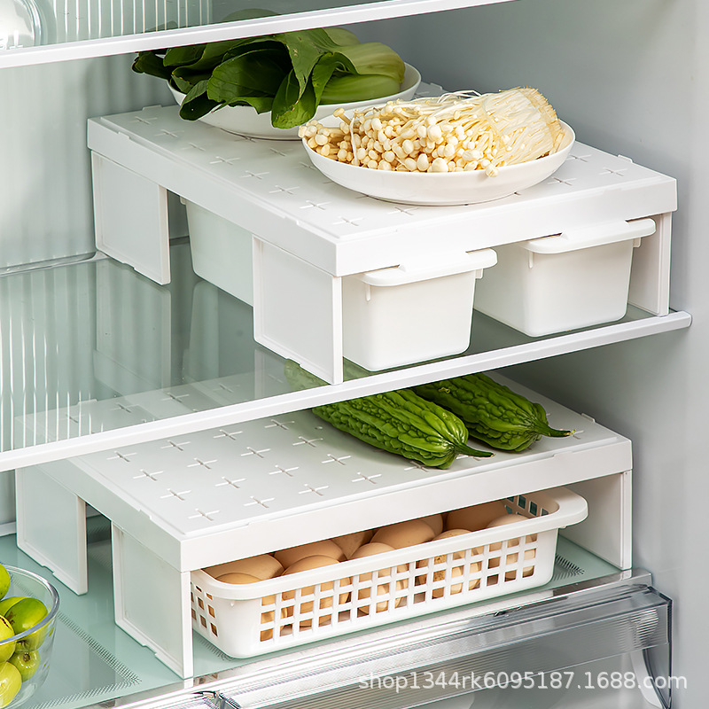 Picture of Kitchen Storage Rack Countertop Cabinet Partition Layered Cabinet Inner Seasoning Storage Household Desktop Small Shelf