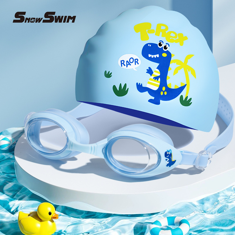 Picture of Children's swimming goggles small frame waterproof anti-fog HD boys and girls professional swimming glasses swimming cap suit diving equipment