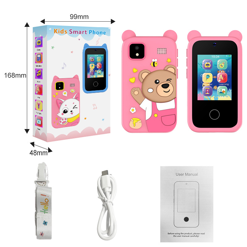 Picture of Cross-border new generation children's camera HD dual lens mobile phone touch video game dinosaur silicone case