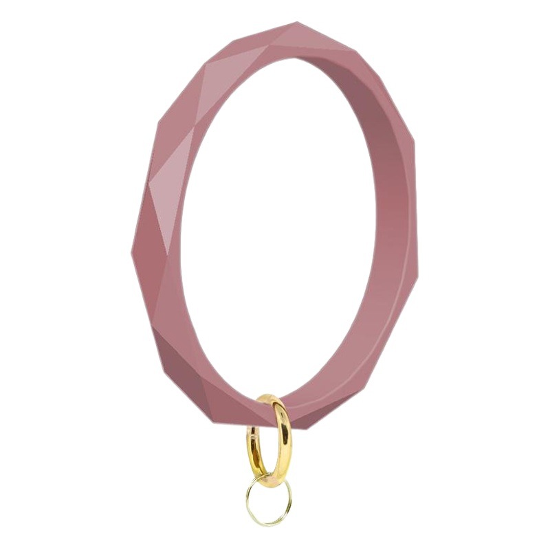 European and American Diamond Silicone Bracelet Keychain Geometric Silicone Bracelet Key Chain Stall Supply Silicone Hand Ring