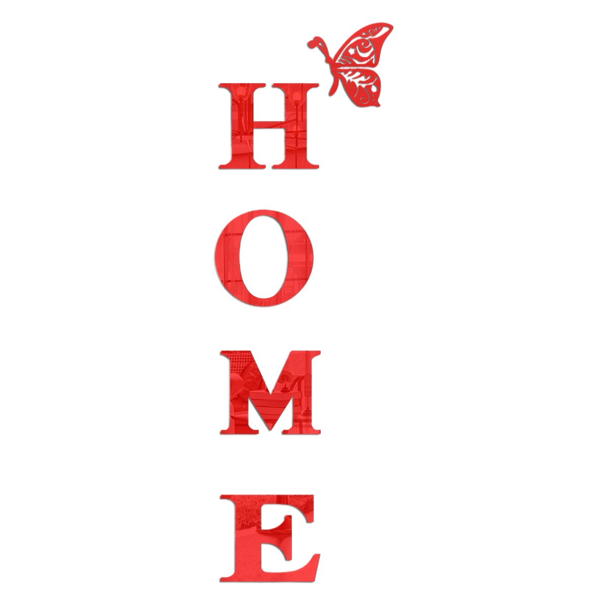 JM1237 Cross-border Foreign Trade HOME Family Slogan Acrylic 3d Stereo Mirror Wall Stickers Entrance Decorations