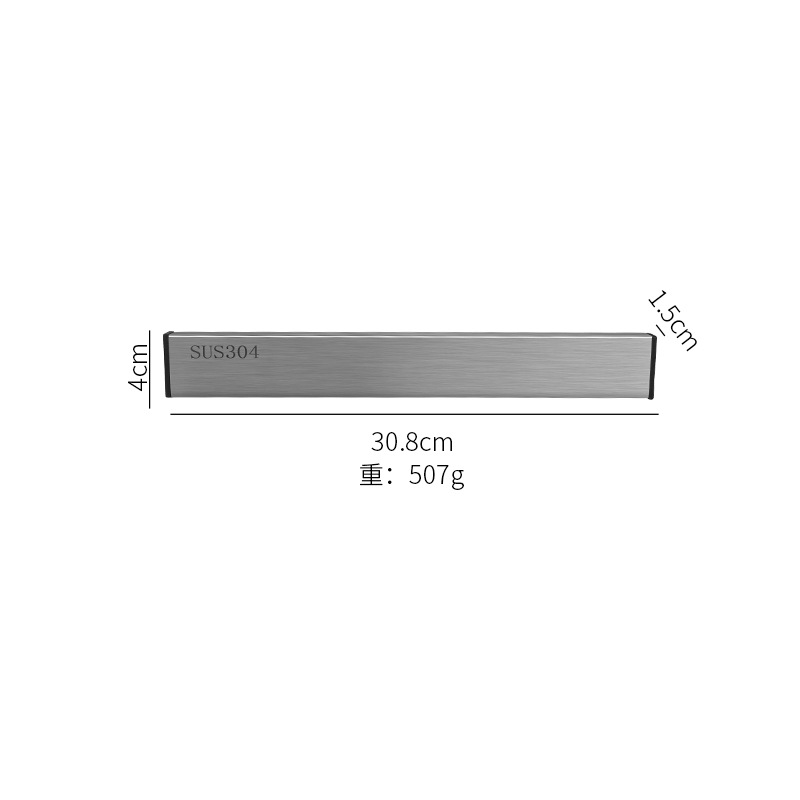 Picture of 304 stainless steel magnet tool holder kitchen wall-mounted non-perforated magnetic magnetic tool storage rack magnetic tool holder