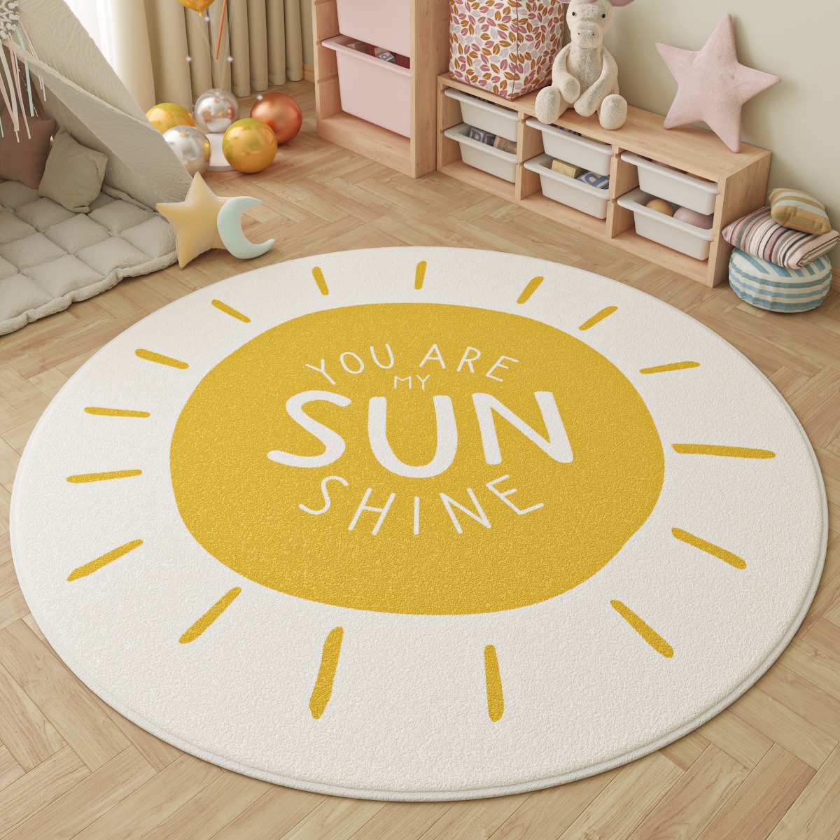 Cartoon Cute Imitation Cashmere Carpet Bedroom Bedside Blanket Children's Room Kindergarten Reading Area Thickened Floor Mat