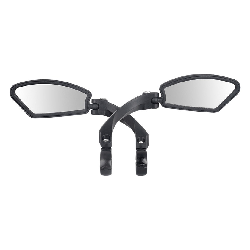 080 Bicycle Rearview Mirror stainless steel mirror foldable rotating mountain bike flat mirror riding accessories