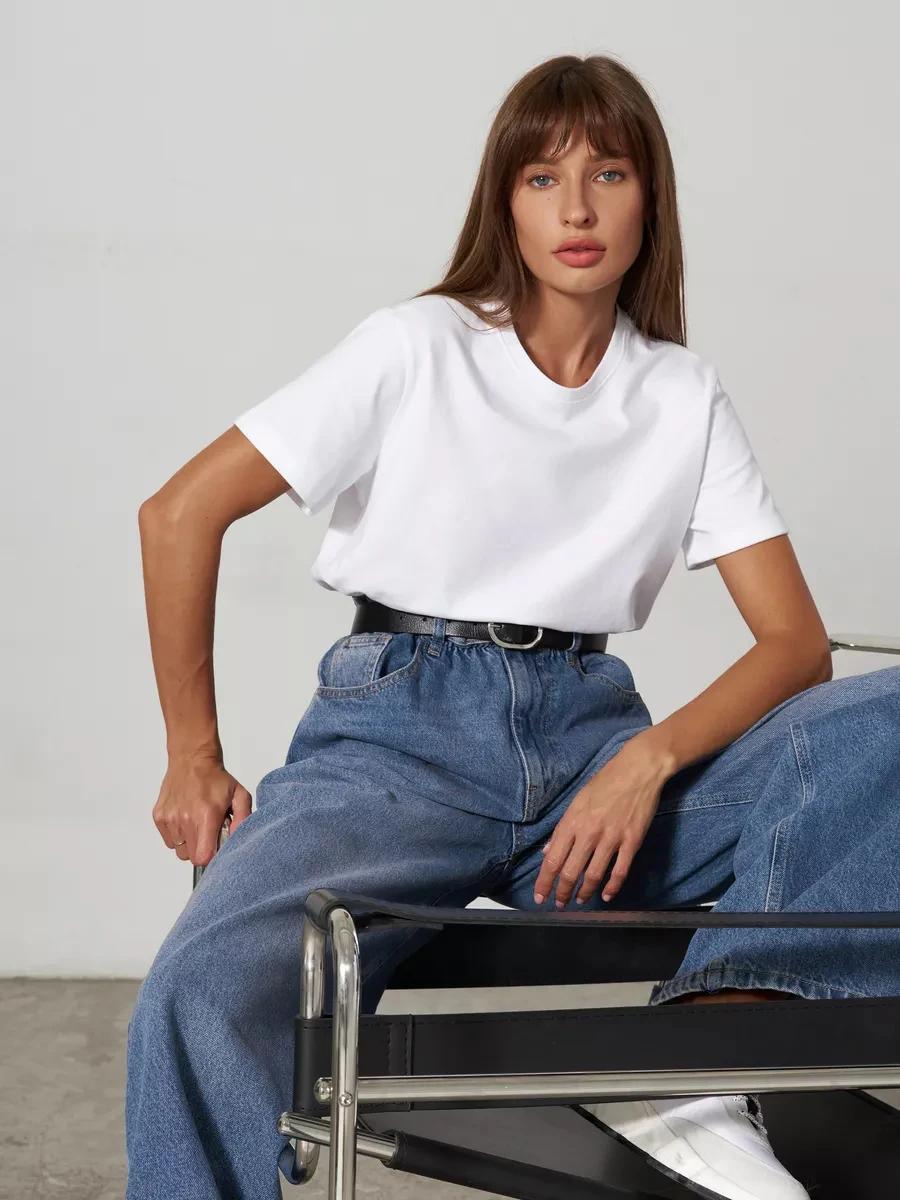 Cross-Border Short-Sleeved T-Shirt European and American 2025 Summer New Women's Fashion Casual Home Work Clothing Versatile Round Neck Short-Sleeved T-Shirt
