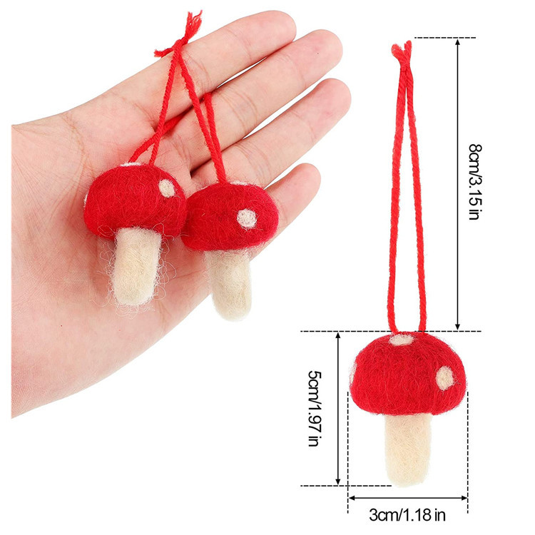 Picture of Wholesale Mushroom Decoration Christmas Mushroom Hanging Felt Mushroom Christmas Decoration Christmas Hanging Poke Mushroom