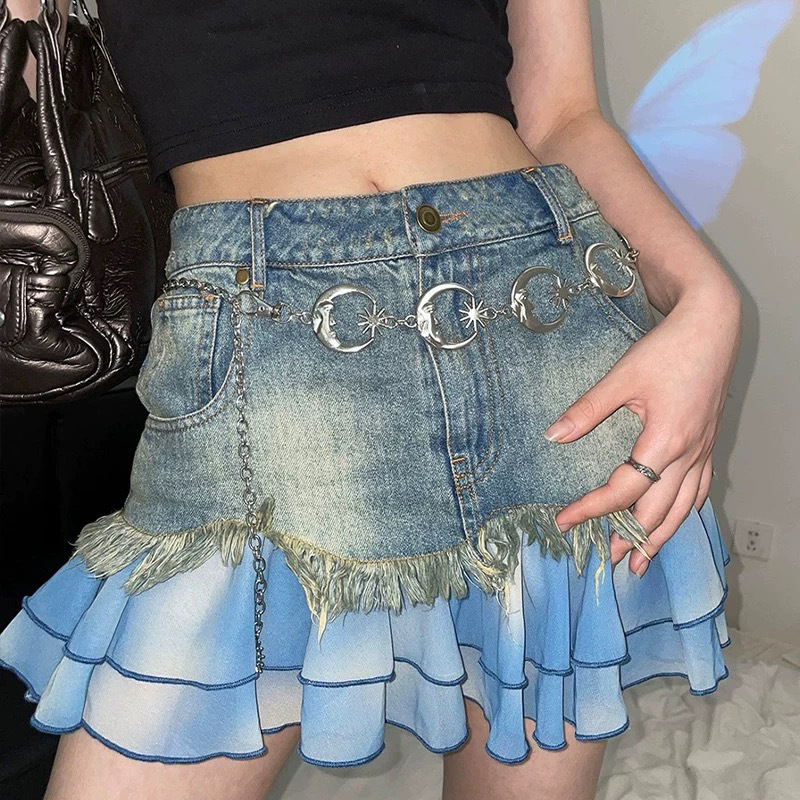 Y2K Dopamine Millennium Spice Girl Pink Star Belt Women's Belt Sweet Cool Jeans with Personality All-match