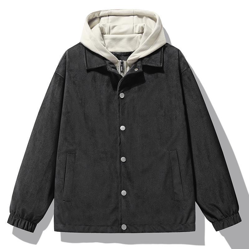 Wholesale wholesale Hong Kong style casual plus size original national tide sports couple neutral stand-up collar jacket men's jacket men's suede