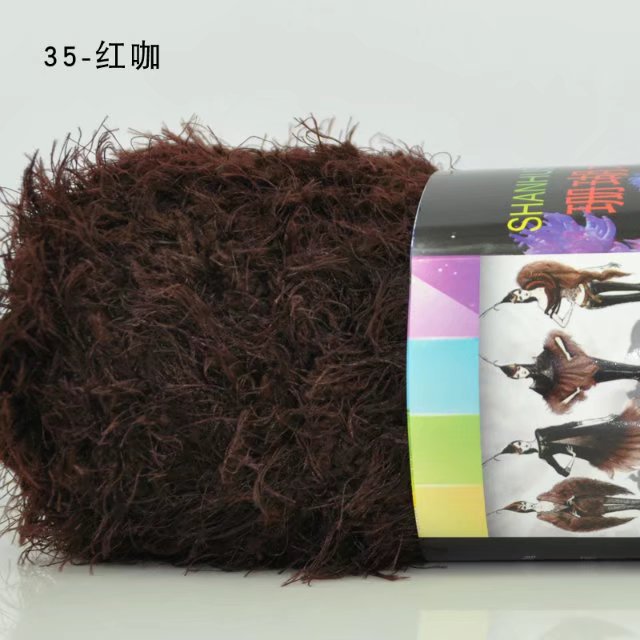 Picture of Coral Mink Velvet Wool Phoenix down Long Hair Imitation Fur Wool Thread Hand Knitted Stick Needle Baby Kidsren Outwear Thread Cross-Border