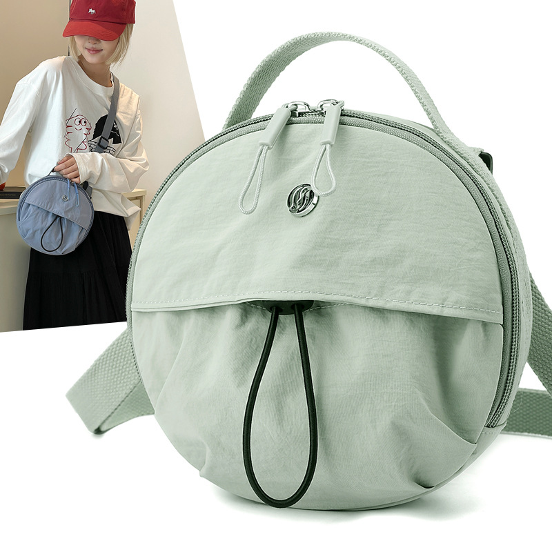 Simple Fashion Trendy Small Round Bag 2024 Autumn and Winter New Lightweight High Beauty Value Lightweight Shoulder Bag Women Crossbody Bag
