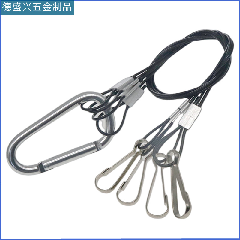 Picture of Lighting Sling Line, Plant Lamp Hook, Lamp Sling, Safety Rope, Anti-Falling Rope Line, One-To-Four Rope Lock Hook, Led