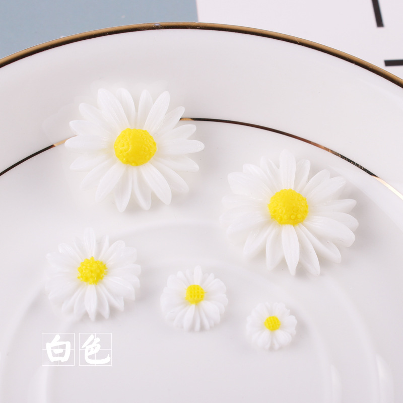 Picture of Cross-Border Resin Sunflower DIY Cream Mobile Phone Case Accessories Kidsren's Hair Accessories Daisy Flower Decoration Materials