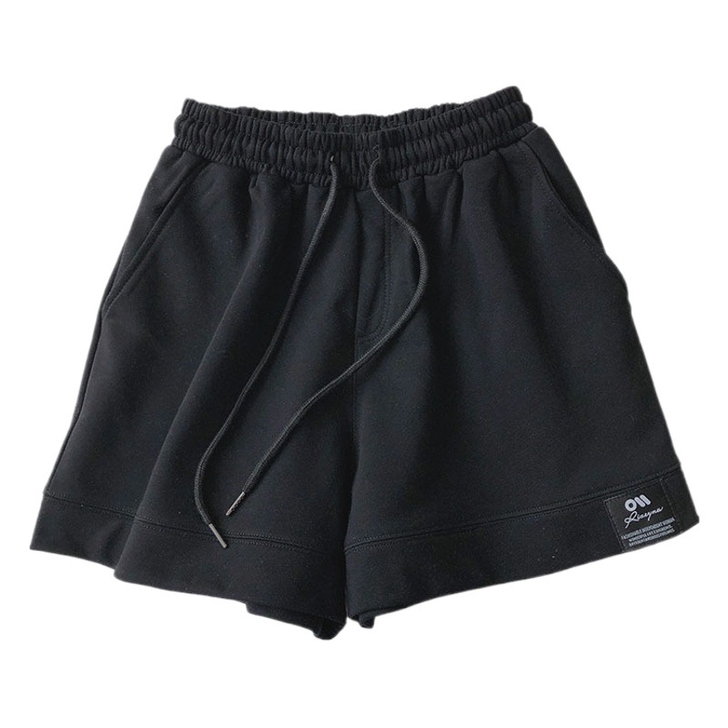 2025 Sports Shorts Women's Summer Loose Outerwear Running Casual A-Line Wide Leg High Waist Slim Cotton Student Hot Pants