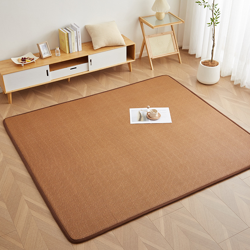 Picture of Rattan Mat Mat Floor Mat Summer Home Tatami Cool Ice Silk Floor Mat Living Room Ice Rattan Mat Soft Cushion Tatami Mat