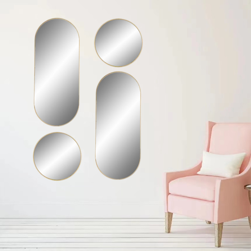Fashion Internet red decorative mirror Amazon for living room cloakroom restaurant background decoration HD mirror wholesale