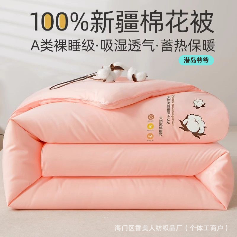 Picture of Xinjiang quilt cotton wool cotton wool cotton spring and autumn single mattress thickened student quilt cotton warm quilt core wholesale