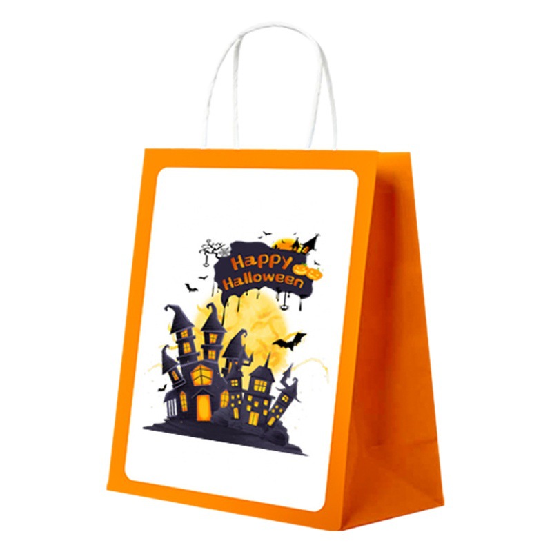 Halloween new gift bag paper bag handbag wholesale bag in stock gift bag Kraft paper bag 2023