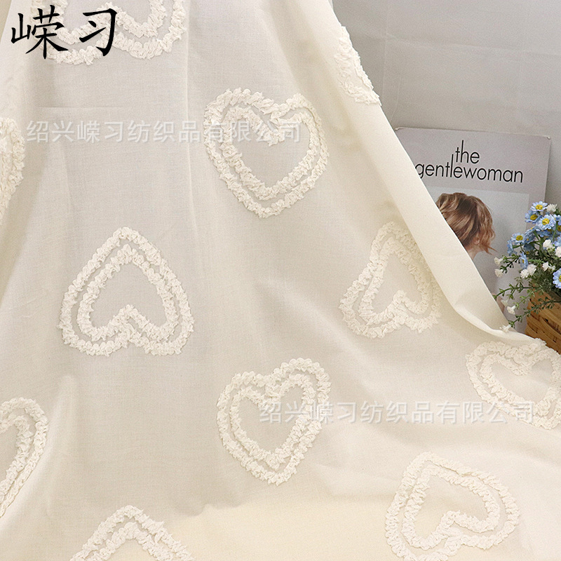 New Large Heart Three-Dimensional Plate with Embroidery Fashion Embroidery Fabric Embroidery Fabric Dress Jacket Clothing Fabric