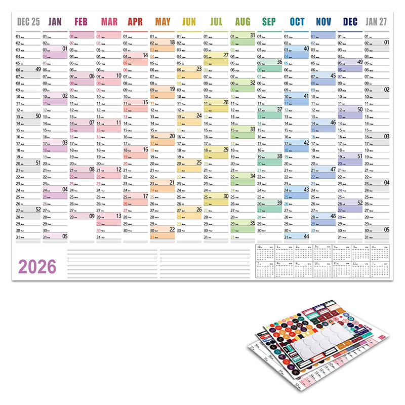 Picture of 2026 Full Year English Edition Desk Calendar Korean Version Desktop Wall Calendar Creative Simple Planner Amazon