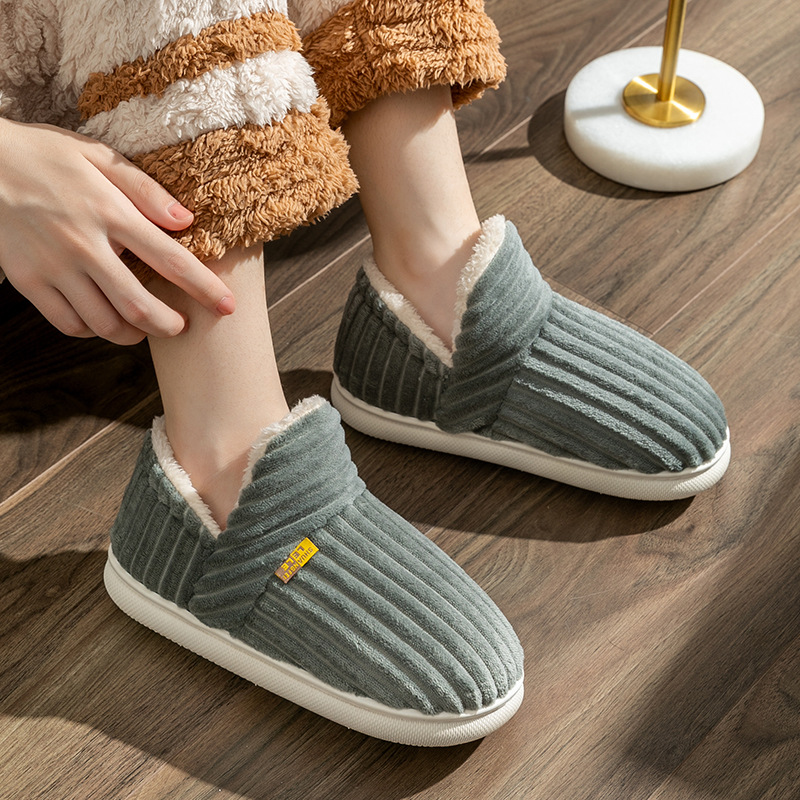 Autumn and Winter Cotton Slippers Bag with Men's Couple Indoor Home Warm Home Yuezi Wool Slippers Women's Winter Cotton Shoes