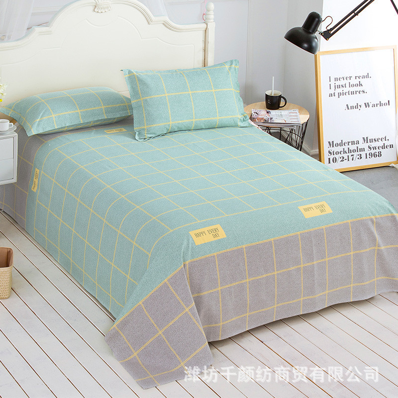 Picture of Factory Bed Sheets Thickened Scrub Bed Sheets Single Piece Student Dormitory Bed Sheets Scrub Bed Sheets for Single Bed