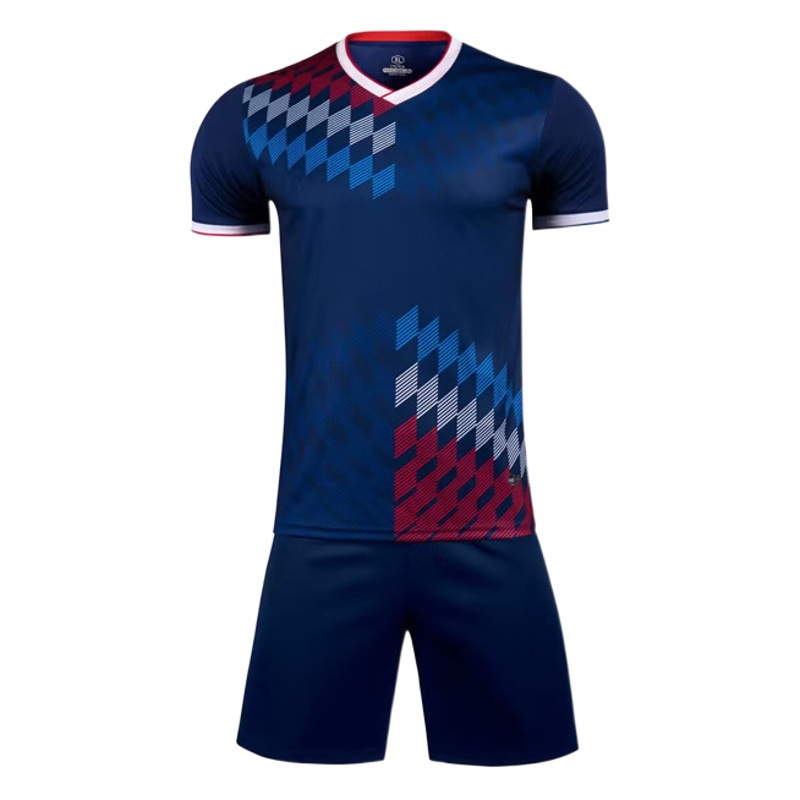One-piece delivery short sleeve competition training uniform team uniform adult light board Jersey football uniform suit quick-drying breathable children