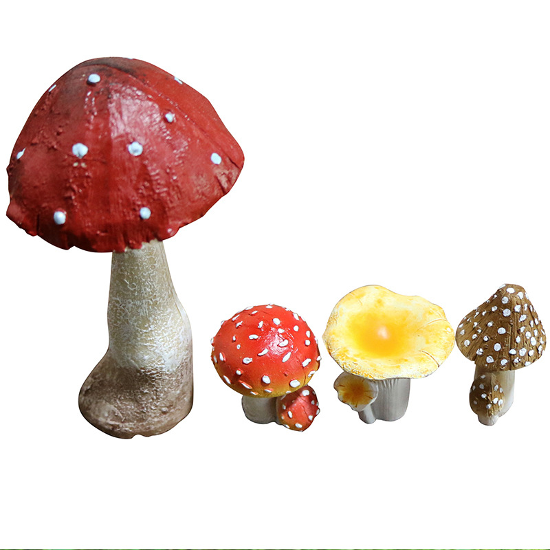 Picture of Cross-border Outdoor Courtyard Ornaments Landscape Decorations Garden Bonsai Decoration Simulation Mushroom Micro-landscape Decoration