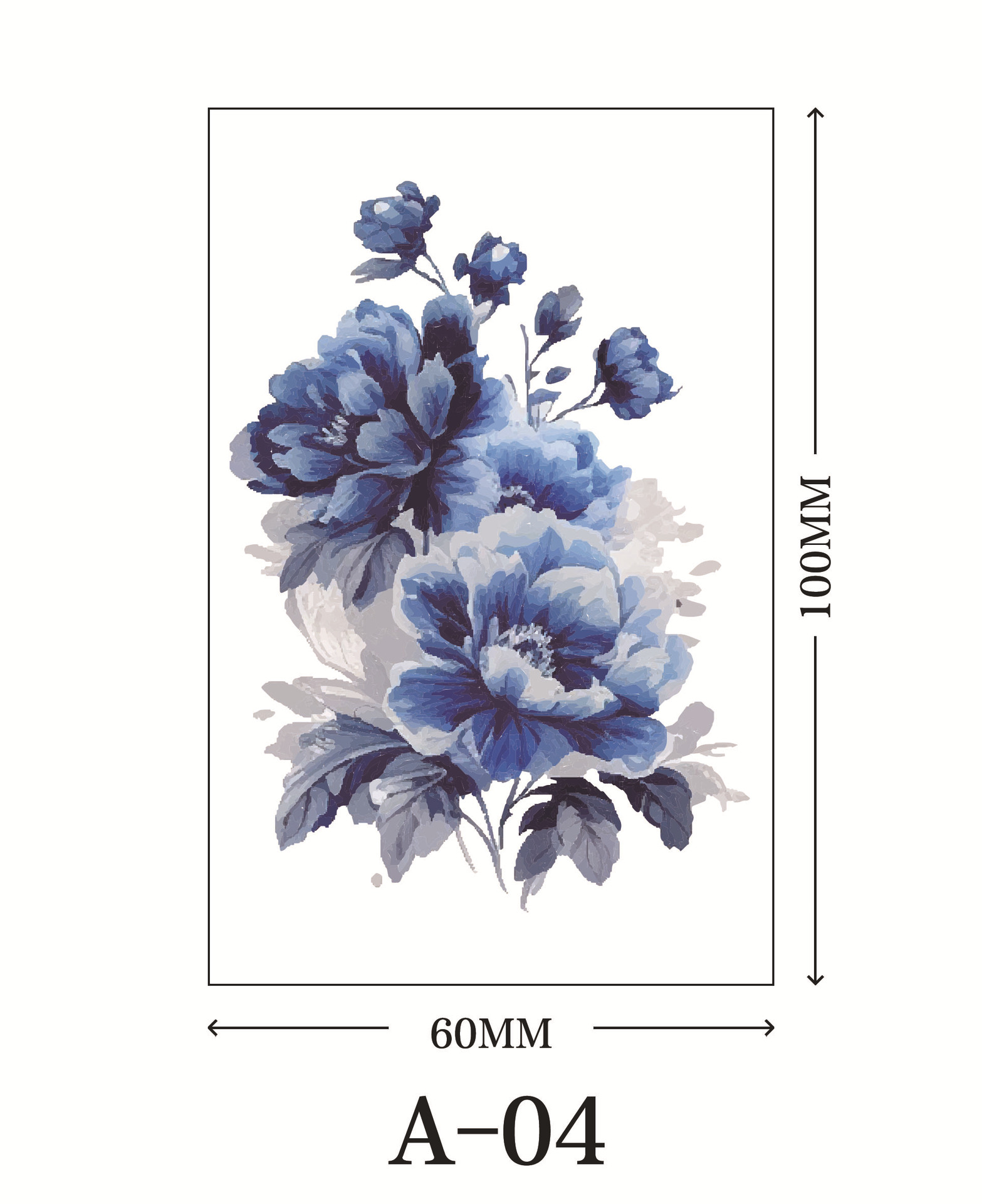 Picture of New cross-border rose flower tattoo stickers small fresh net red color tattoo stickers factory wholesale waterproof and durable