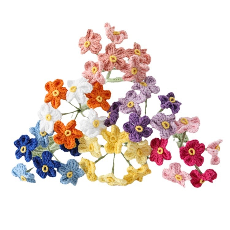 Picture of Small fresh hand-woven snow Phil wire gradient color forget-me-not flower branches for teachers, girlfriends, relatives and friends finished flowers