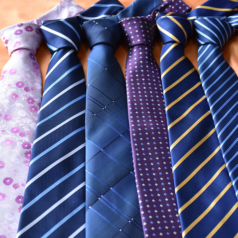 One PieceJapanese Amazon Black High-Density Striped Jacquard Business High-End Premium Hand-Tied Tie