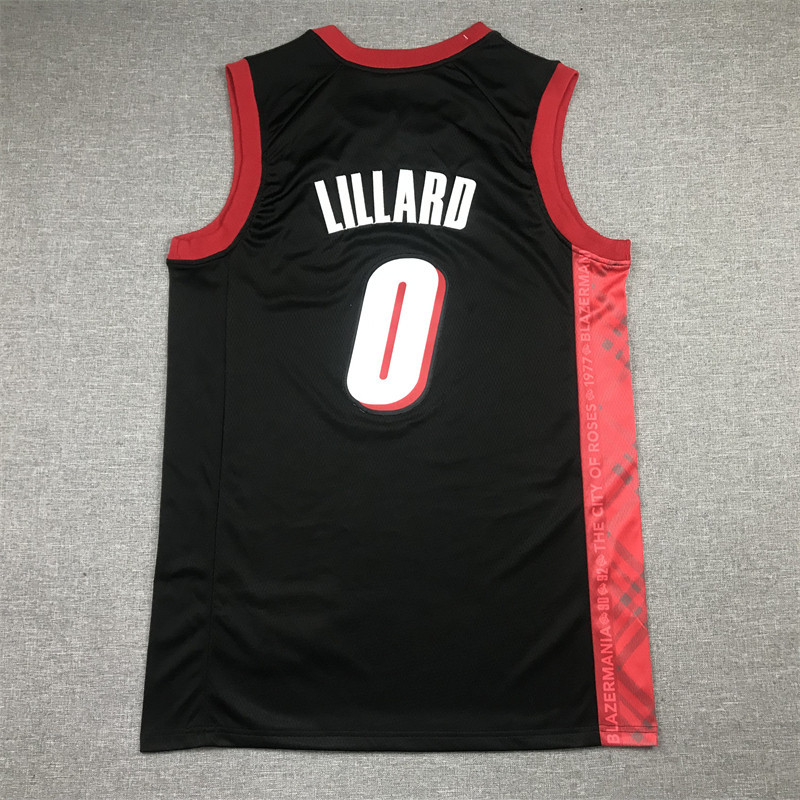 Embroidered Basketball Jersey Trail Blazers No. 0 Lillard Basketball Jersey Trail Blazers Jersey