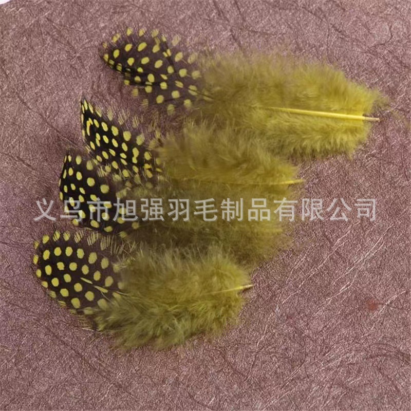 Picture of Factory Wholesale Pearl Chicken Feather Color Pearl Feather Spot Headwear Accessories Bohemian Bobo Ball Filler