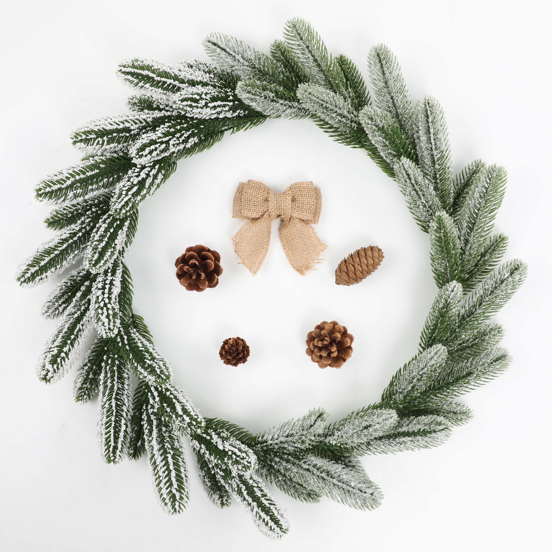 Picture of Simulated Plant Plastic Stereo Double-Sided Pine Needles Simulated Plastic Pine Needles Christmas Tree Garland Decorative Plastic Pine Needles