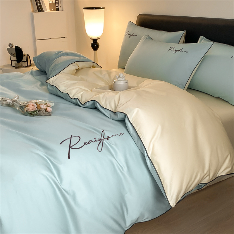 Picture of High-grade sense 120 long-staple cotton bed four-piece cotton cotton light luxury four-season universal quilt cover bed sheet bedding 4