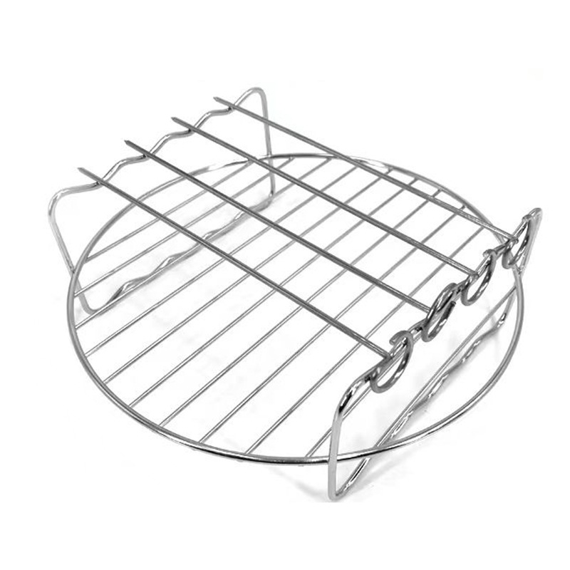Picture of Air fryer barbecue rack 304 stainless steel vertical kebab rack dehydrating rack barbecue stand toast bread rack