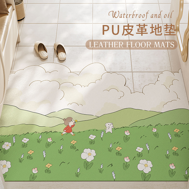 Cartoon Home Mat Special-shaped Non-slip Leather Foot Mat Wipe-free Foot Mat Entrance Entrance Mat