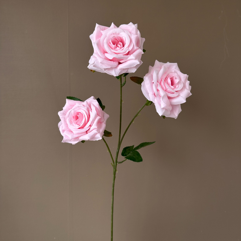 Picture of New 3-Head Diamond Rose Artificial Flower Wedding Hall Decorative Flower Artificial Flower Amazon Export Bouquet Rose Flower