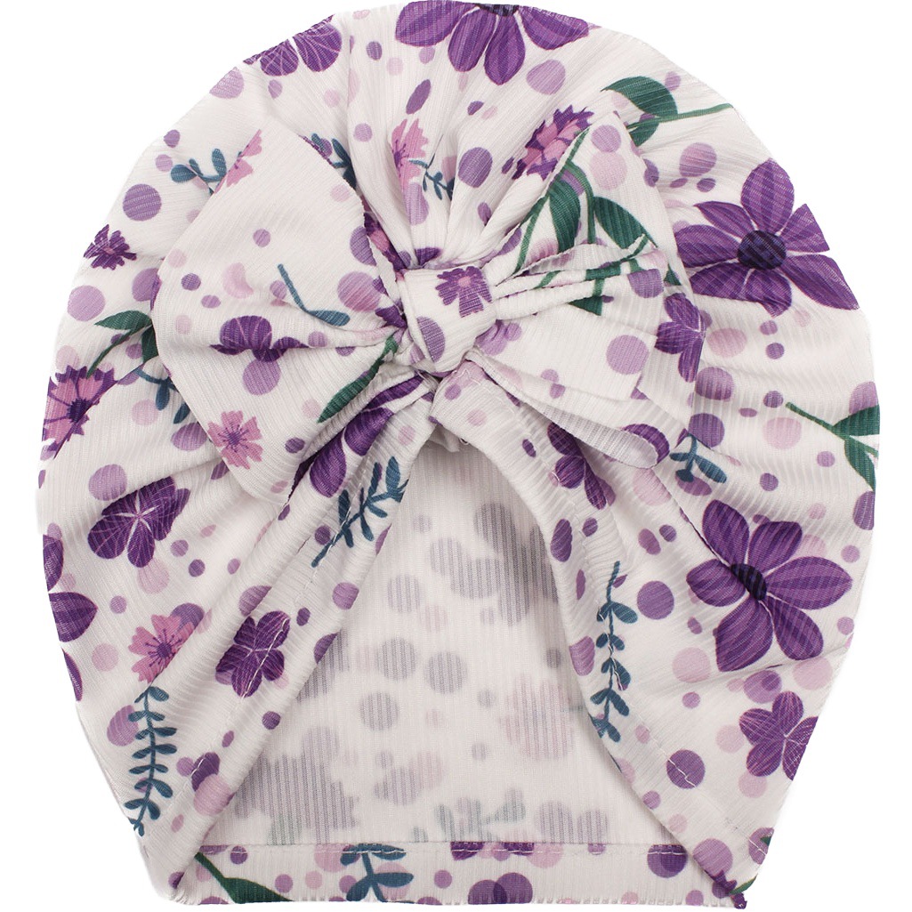 New European and American Style Baby Bow Hat, Thin Creative Printed Girls' Hat, Thin Infant Baby Hat